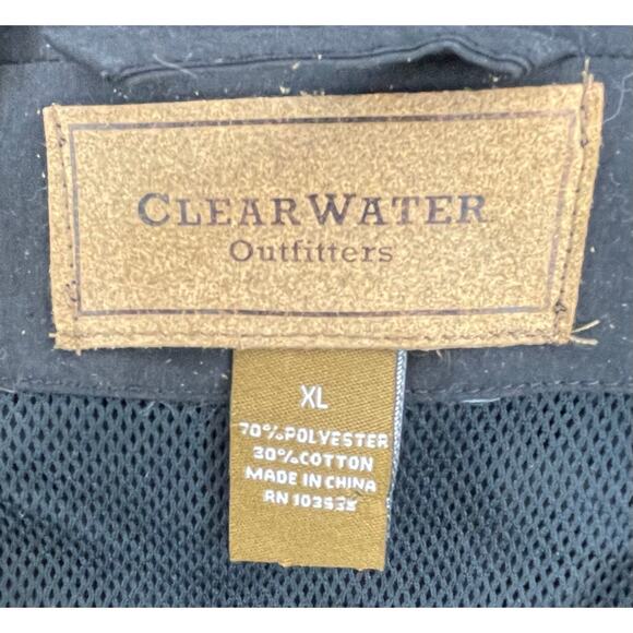 Clearwater Outfitters Utility Travel Vest XL Black Multi-Pocket Mesh Lined EUC - Picture 2 of 10